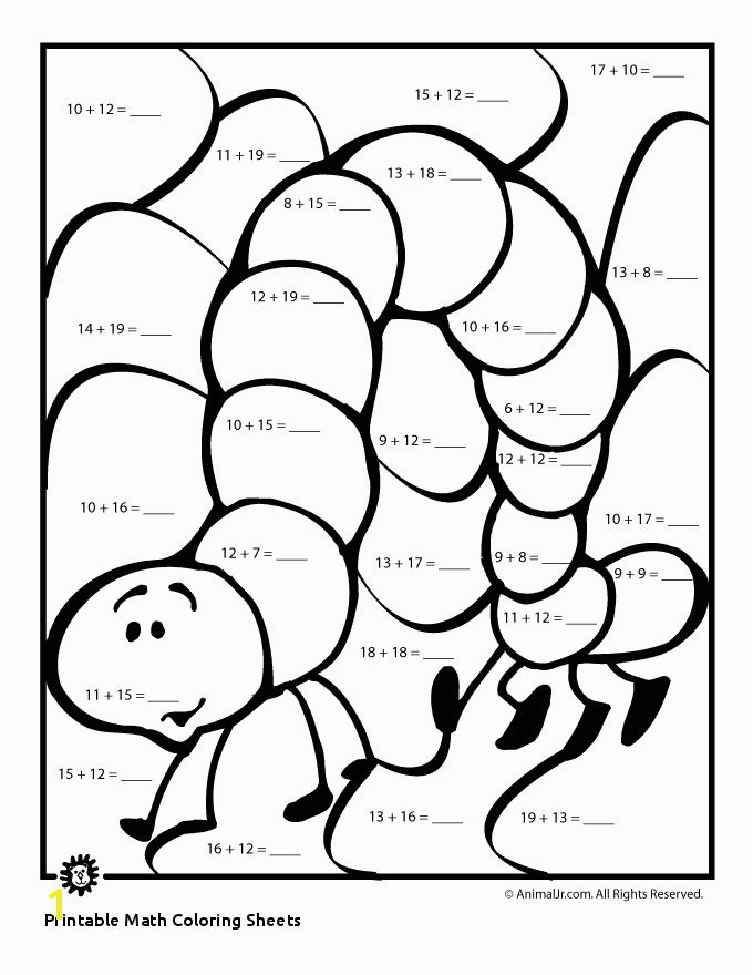 Printable Math Coloring Sheets 2nd Grade Fun Math Worksheets Printable