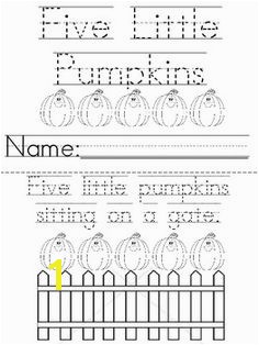 Great Five Little Pumpkins printable book