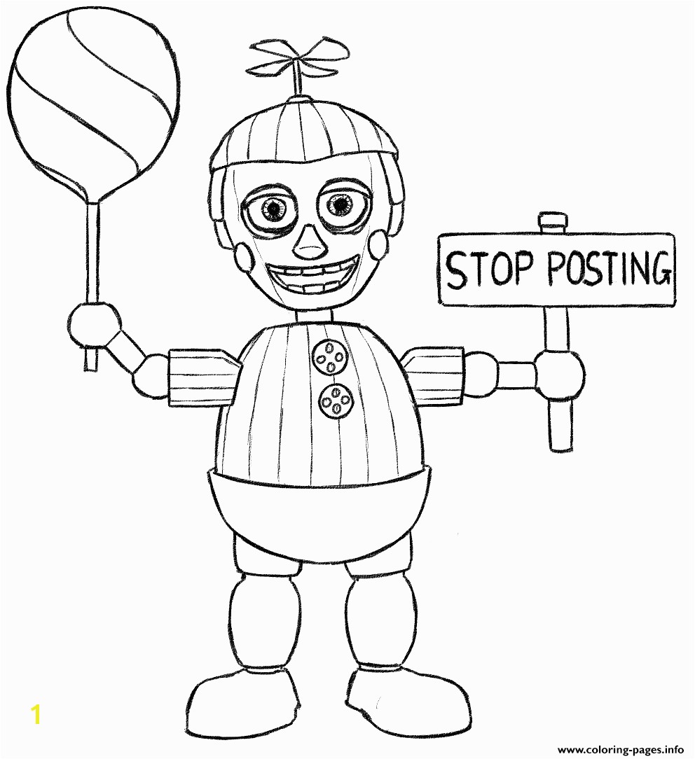 Informative Fnaf Coloring Pages Printable Print Balloon Boy Phantom Five Nights At Freddys
