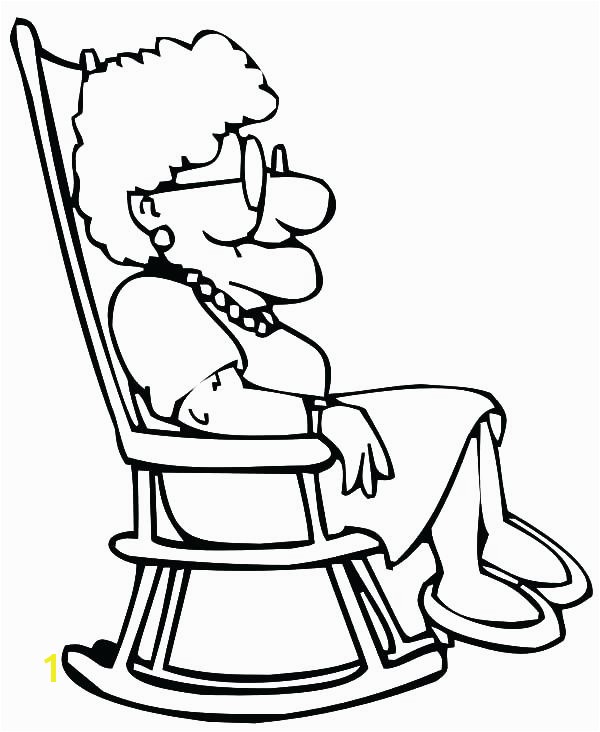 A Chair For My Mother Coloring Pages Free Printable Part 8 Grandmother Sitting Rocking