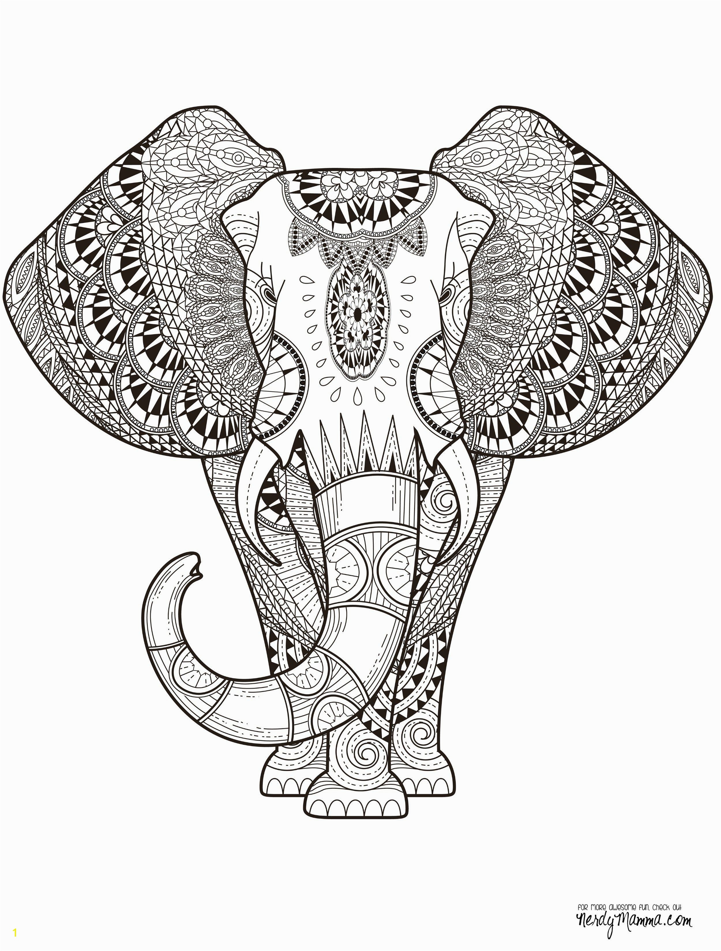 Abstract Elephant Coloring Pages for Adults Elephant Abstract Doodle Zentangle Paisley Coloring Pages Colouring