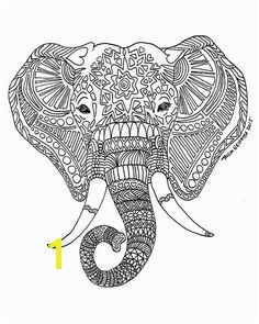 Printable Zen Critters "Sun Elephant" Coloring Page Coloring for Adults by TriciaGriffithArts on Etsy