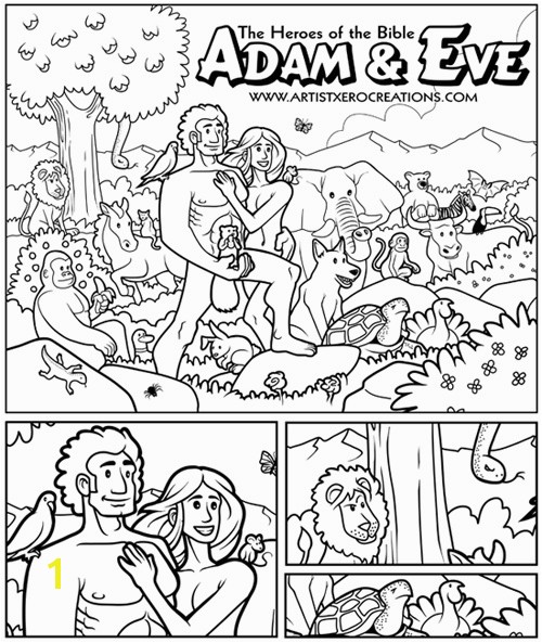 Adam and Eve Coloring Page Free Adam and Eve Bible Coloring Pages Vosvete