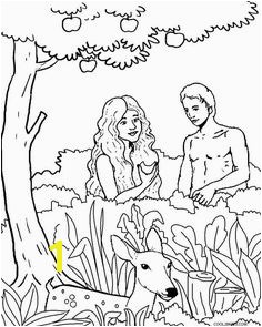 Printable Adam and Eve Coloring Pages For Kids