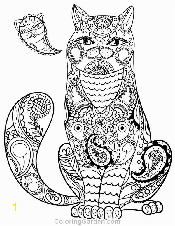 Adult Coloring Pages Kittens Free Printable Coloring Pages Cats for Adults Free Adult Cat