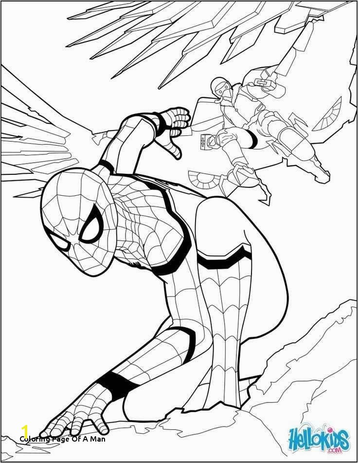 Coloring Page A Man Elegant Spiderman