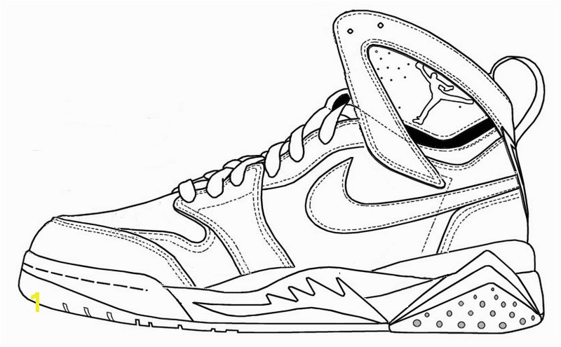 Air Jordan Coloring Pages Nike Air Jordan Coloring Page Shoes