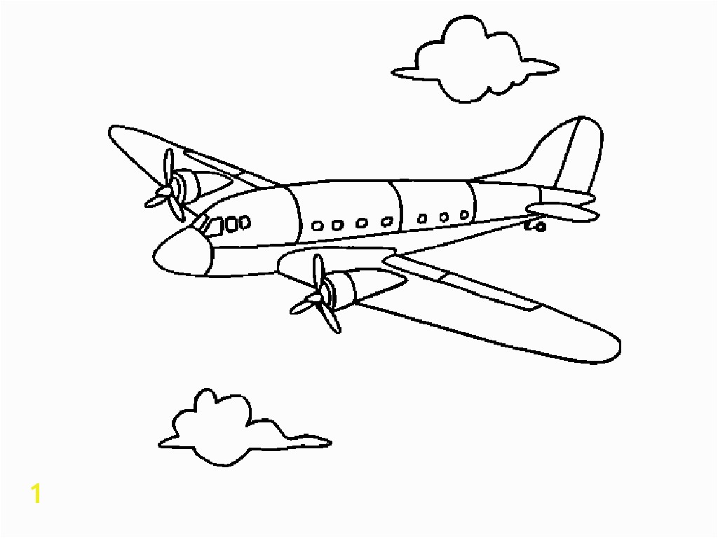 Printable Airplane Coloring Page