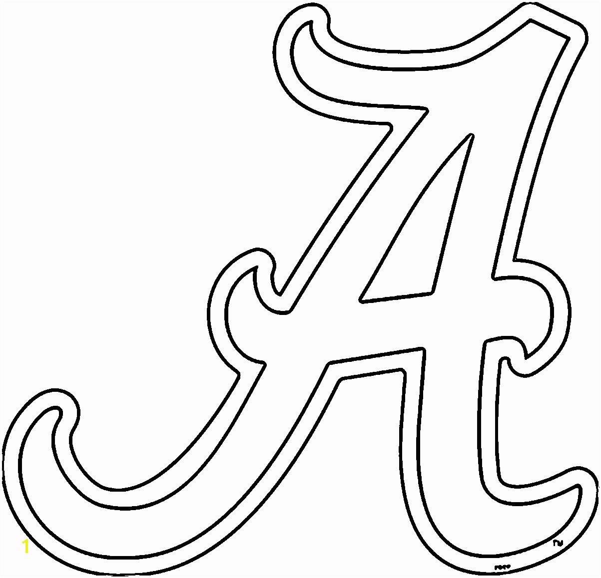 collection of crimson tide football coloring Alabama clipart sheet