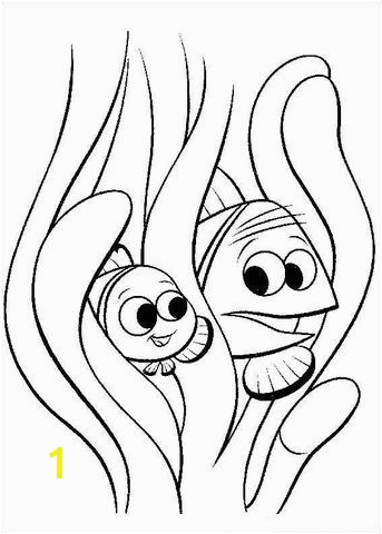 Hiding in Algae Coloring page