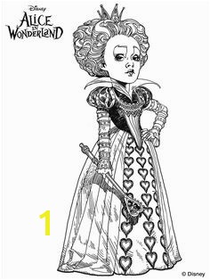 Tim Burton s Alice in Wonderland coloring page