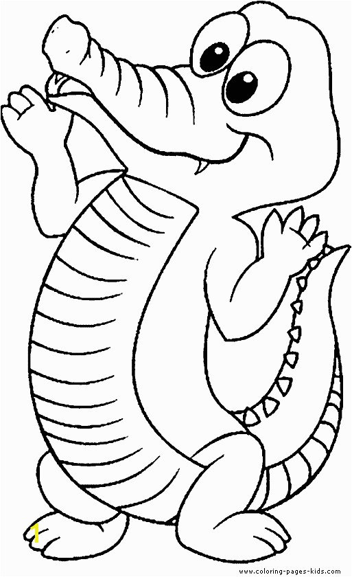 Crocodile Coloring Pages Here is a collection of crocodile coloring pages to print in their realistic and cartoon forms