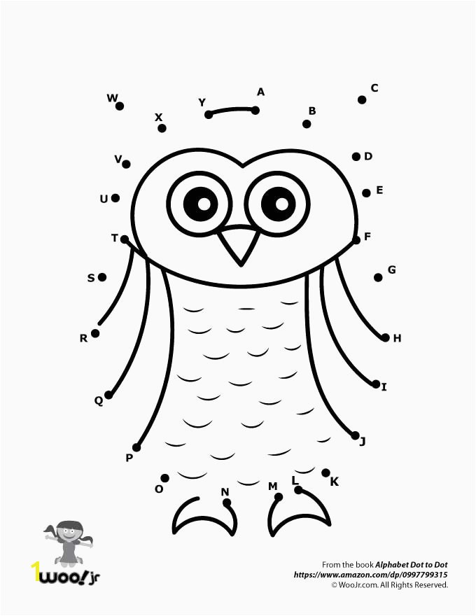 Connect the Dots Coloring Page New Owl Dot to Dot