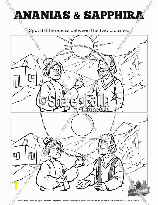 Ananias and Sapphira Coloring Page Design for 40 Various Ananias and Sapphira Col