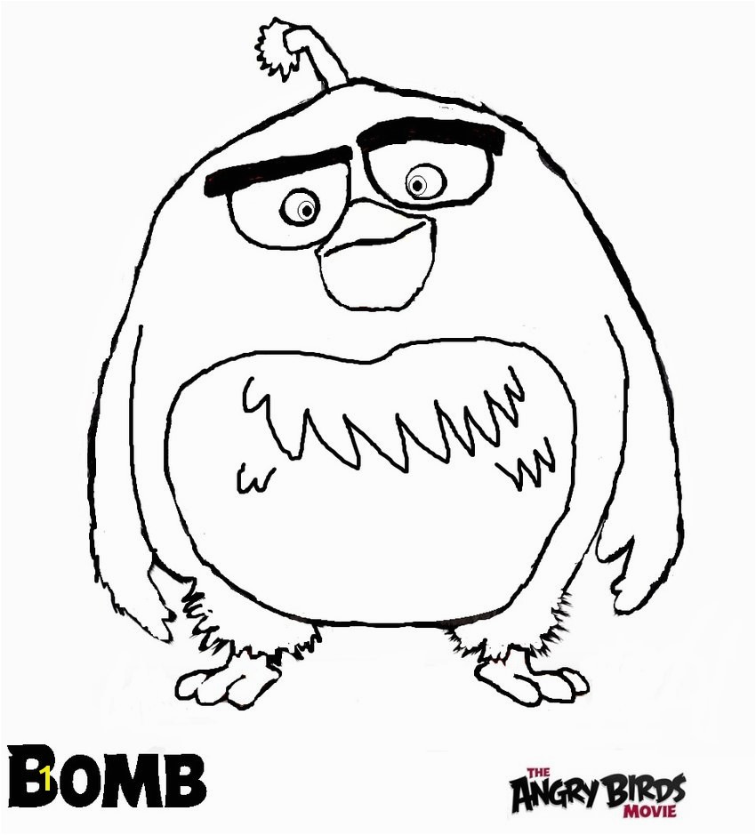 The Angry Birds Movie Coloring Pages Bomb by ANGRYBIRDSTIFF