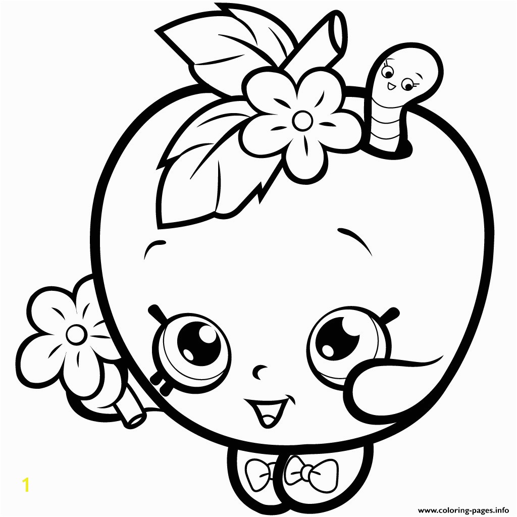 Apple Blossom Shopkin Coloring Page Free Downloadable Coloring Pages From Disney Elegant Fruit Apple