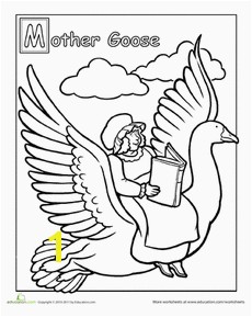 Baby Goose Coloring Pages Mother Goose Coloring Page Pre K Arts & Crafts
