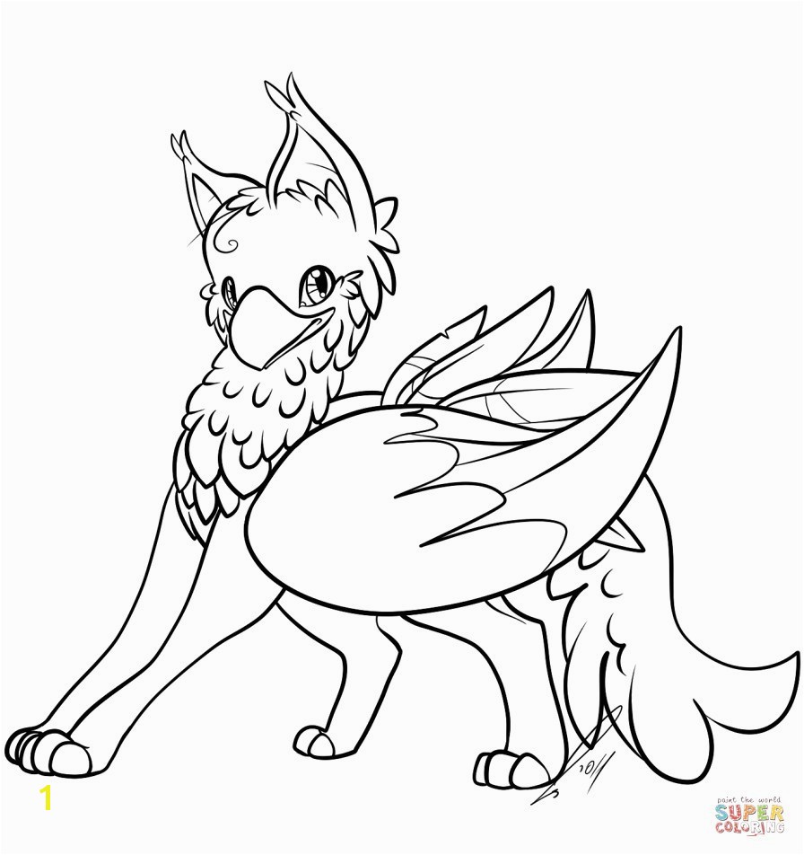 Baby Griffin Coloring Pages Fresh Cute Gryphon Super Sheets