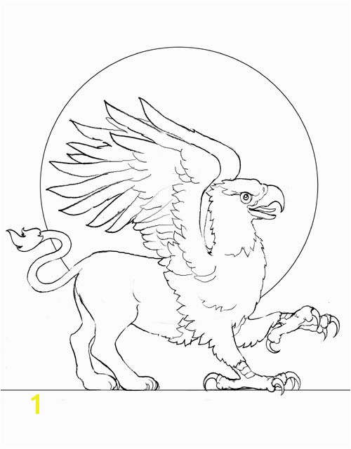 Baby Griffin Coloring Pages Drawn Griffon Coloring Page Pencil and In Color Drawn Griffon
