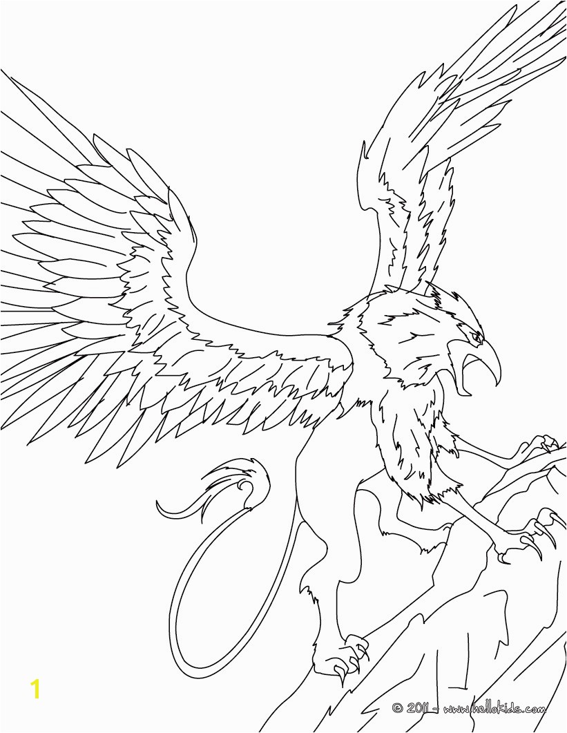 Baby Griffin Coloring Pages Griffin Coloring Pages Download 17 C for Easy Mythical Creatures