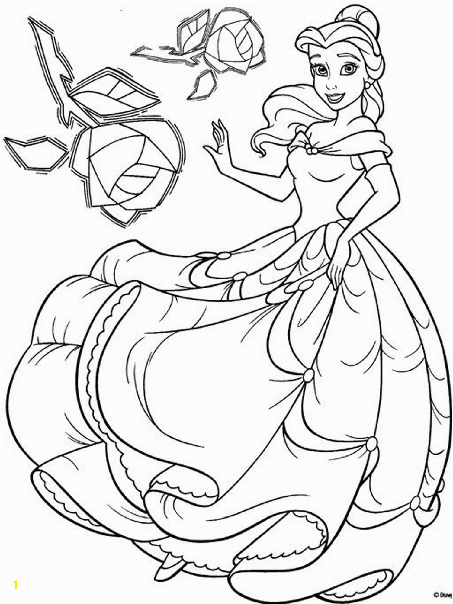 Princess Belle Coloring Pages