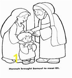 Hannah brought Samuel to Eli · Bible Coloring PagesColoring