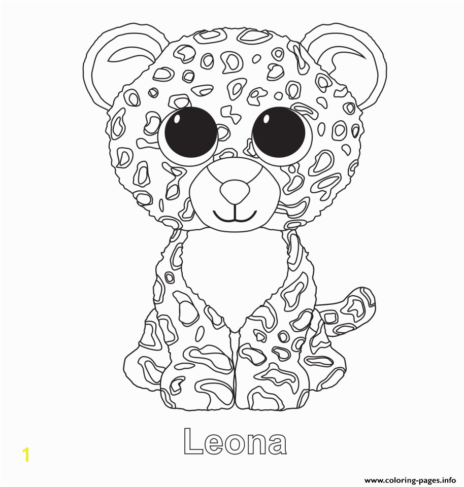 Print leona beanie boo coloring pages
