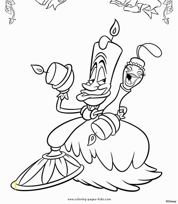 Awesome Beauty And The Beast Coloring Pages