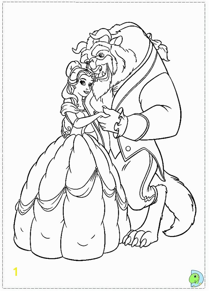 Awesome Beauty And The Beast Coloring Pages More Image Ideas