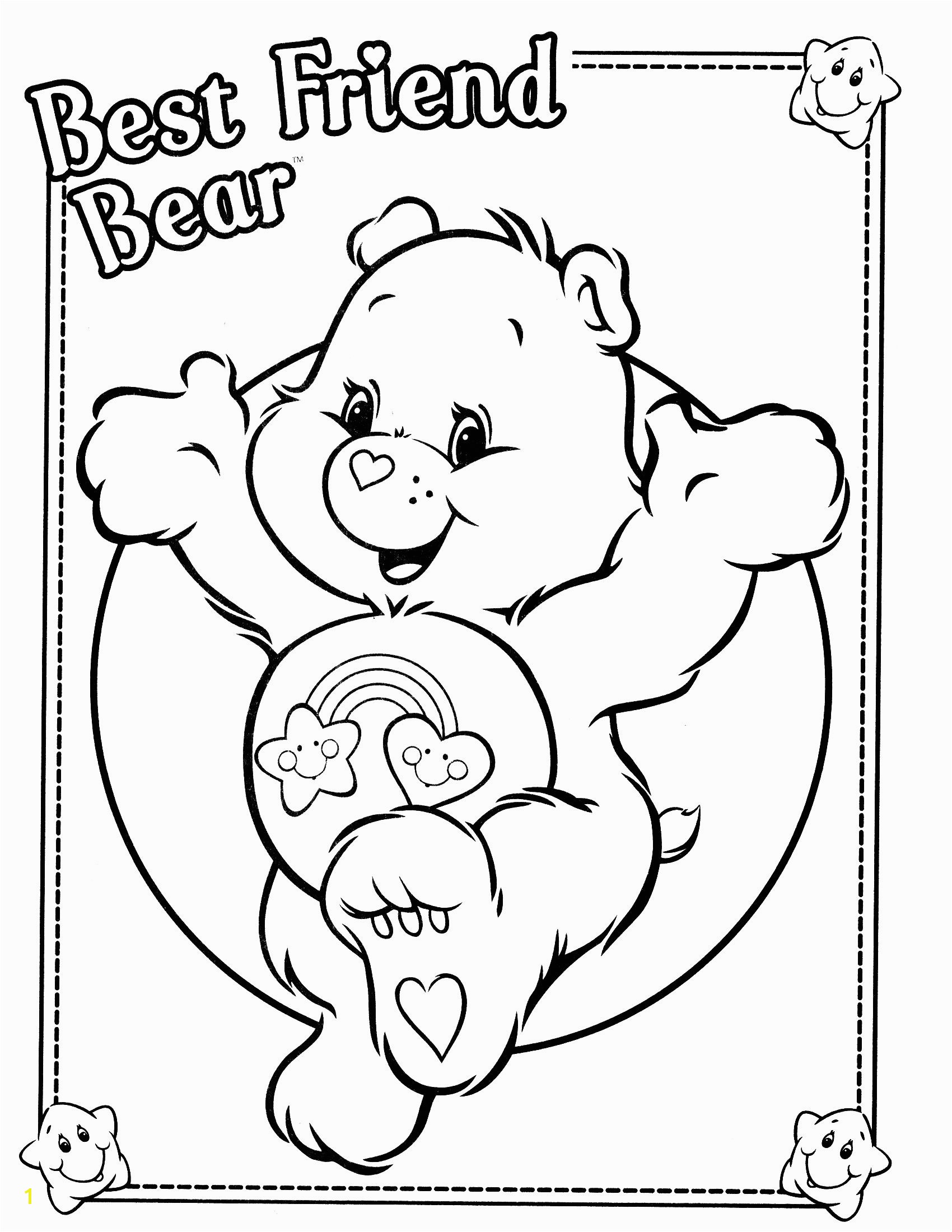 Best Friend Care Bear Coloring Pages Unique Carebear Coloring Sheet Design