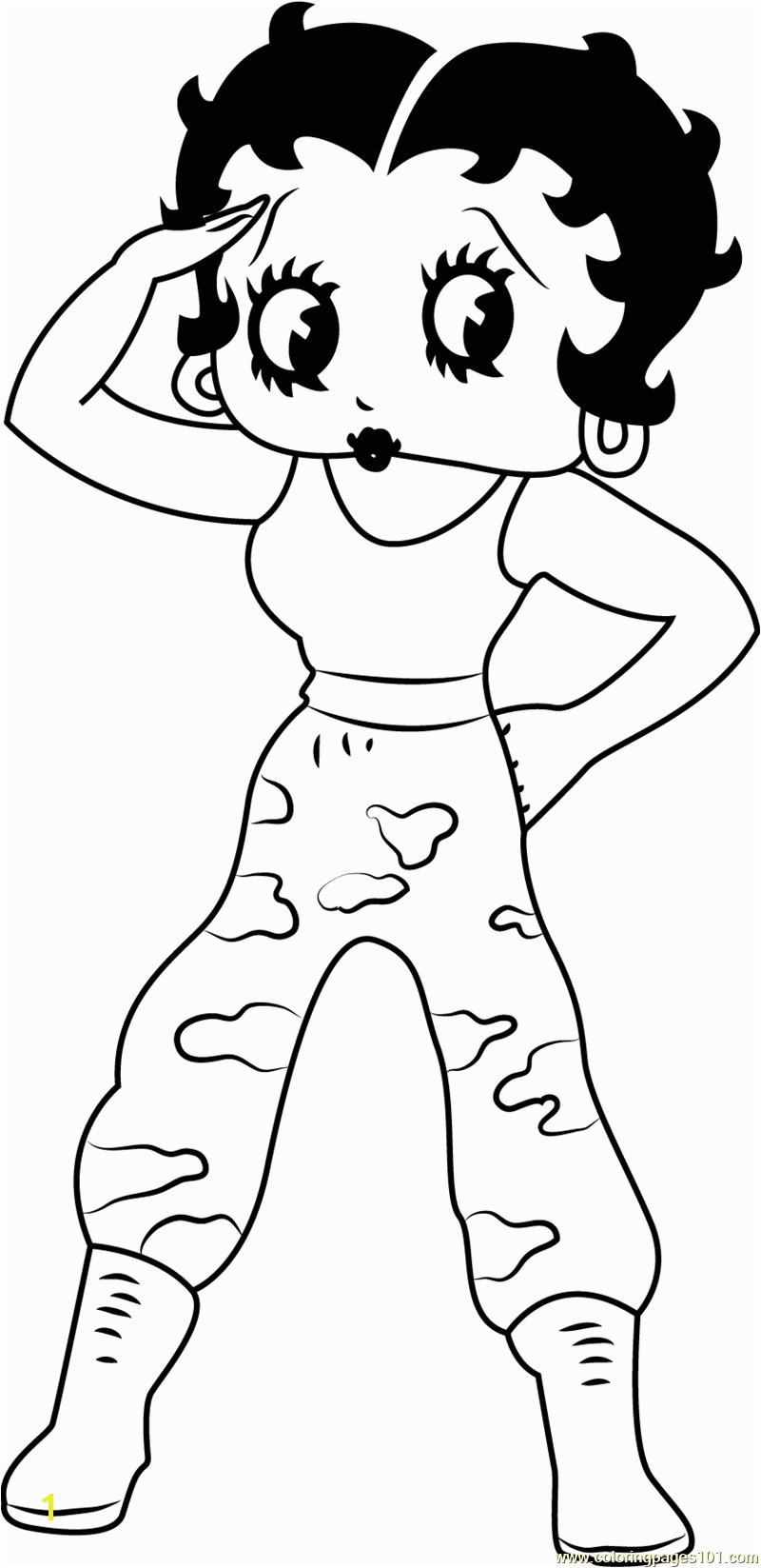 Betty Boop Valentine Coloring Pages