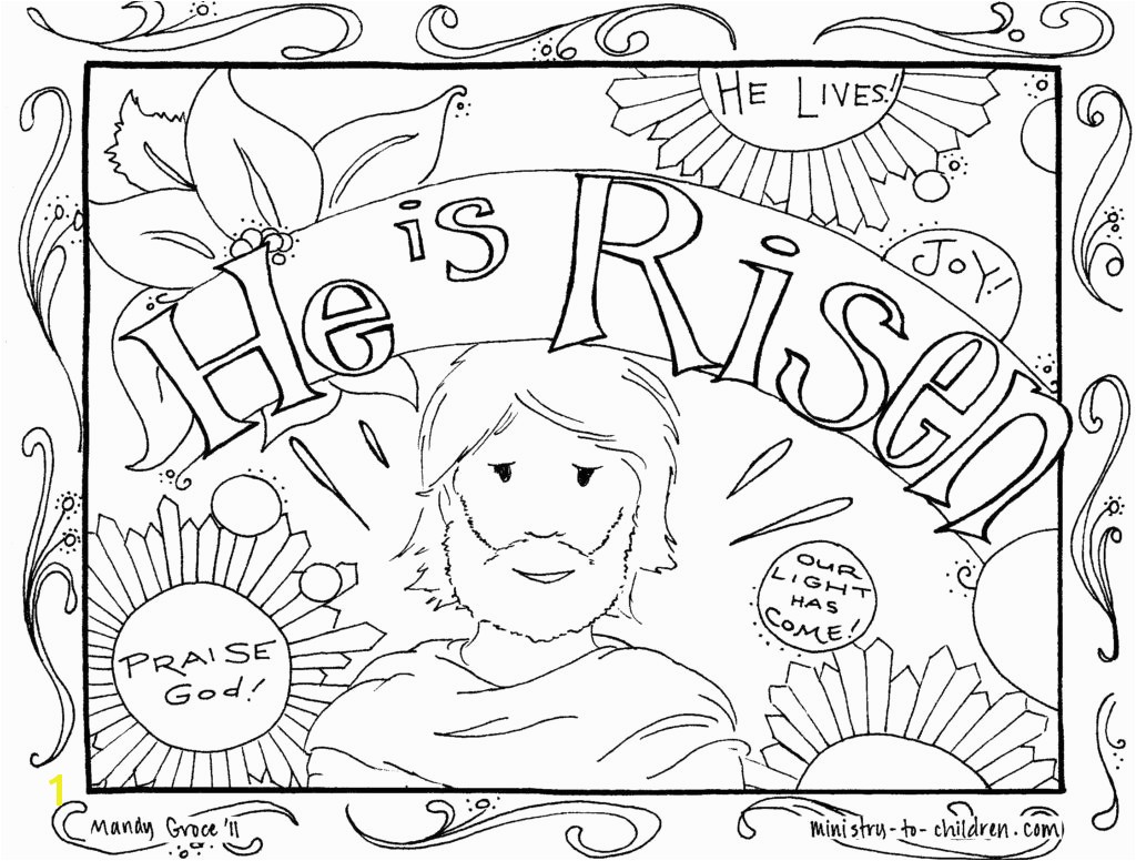 Bible Coloring Pages Jesus Resurrection Trendy Inspiration Easter Coloring Pages Religious He is Risen Page