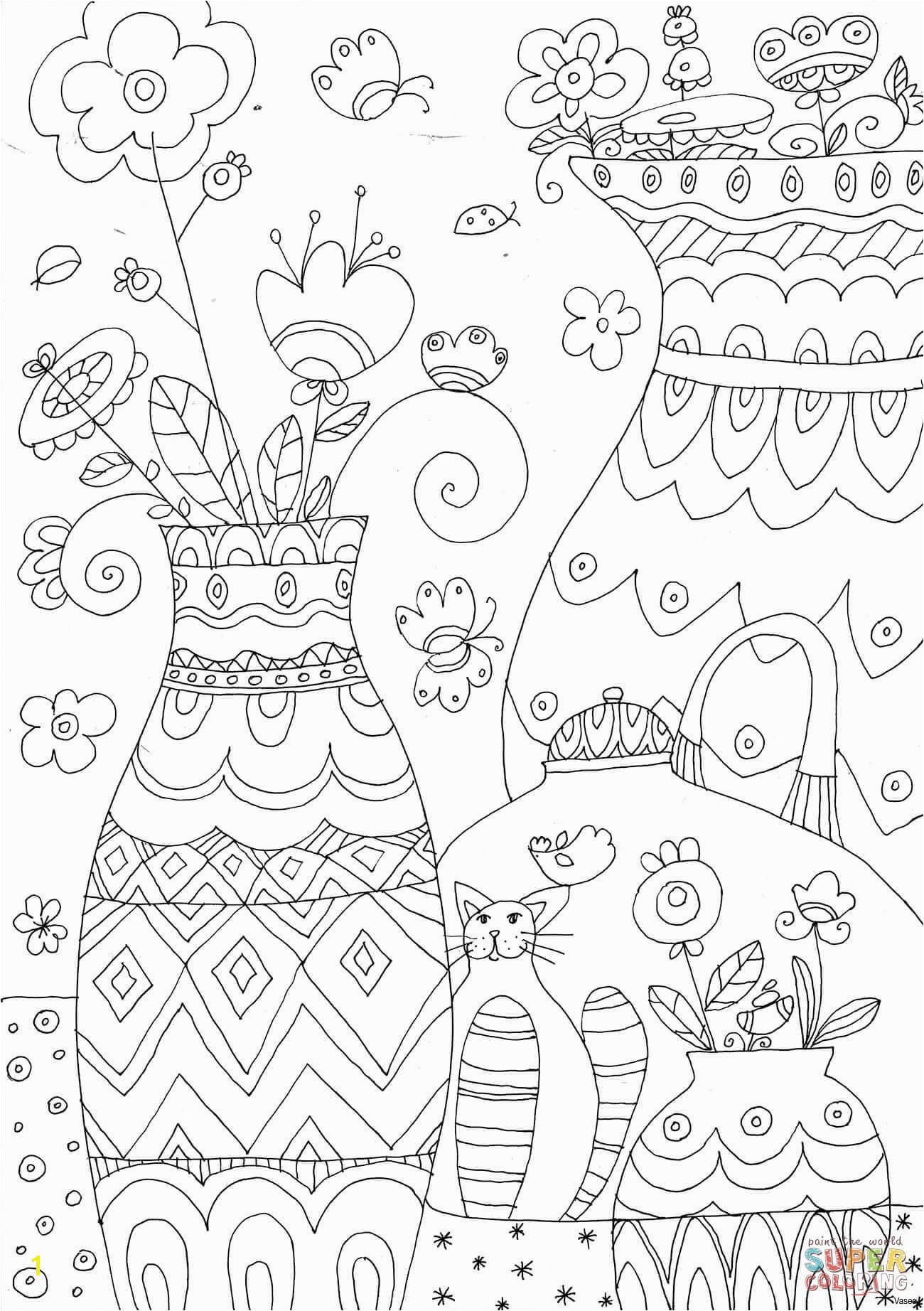 Coloring Pages to Color Best Page to Color Vases Flowers In Vase Coloring Pages A