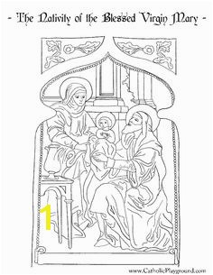 Nativity of the Blessed Virgin Mary Coloring Page