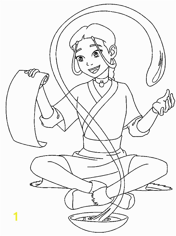 Blue Avatar Coloring Pages Avatar the Last Airbender Katara Was Practicing Water Control