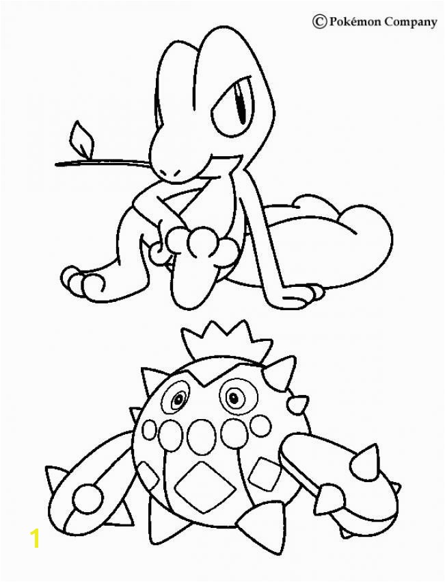 Bo the Go Coloring Page Best Treecko and Cacnea Pokemon Coloring Page More Grass