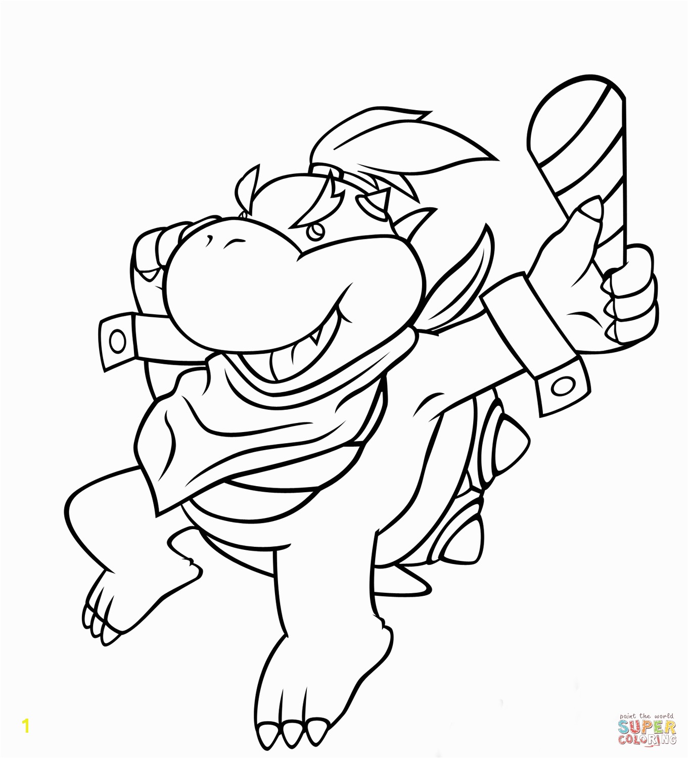 1361x1500 Bowser Jr Coloring Pages For Pretty Page Draw Kids Coloring