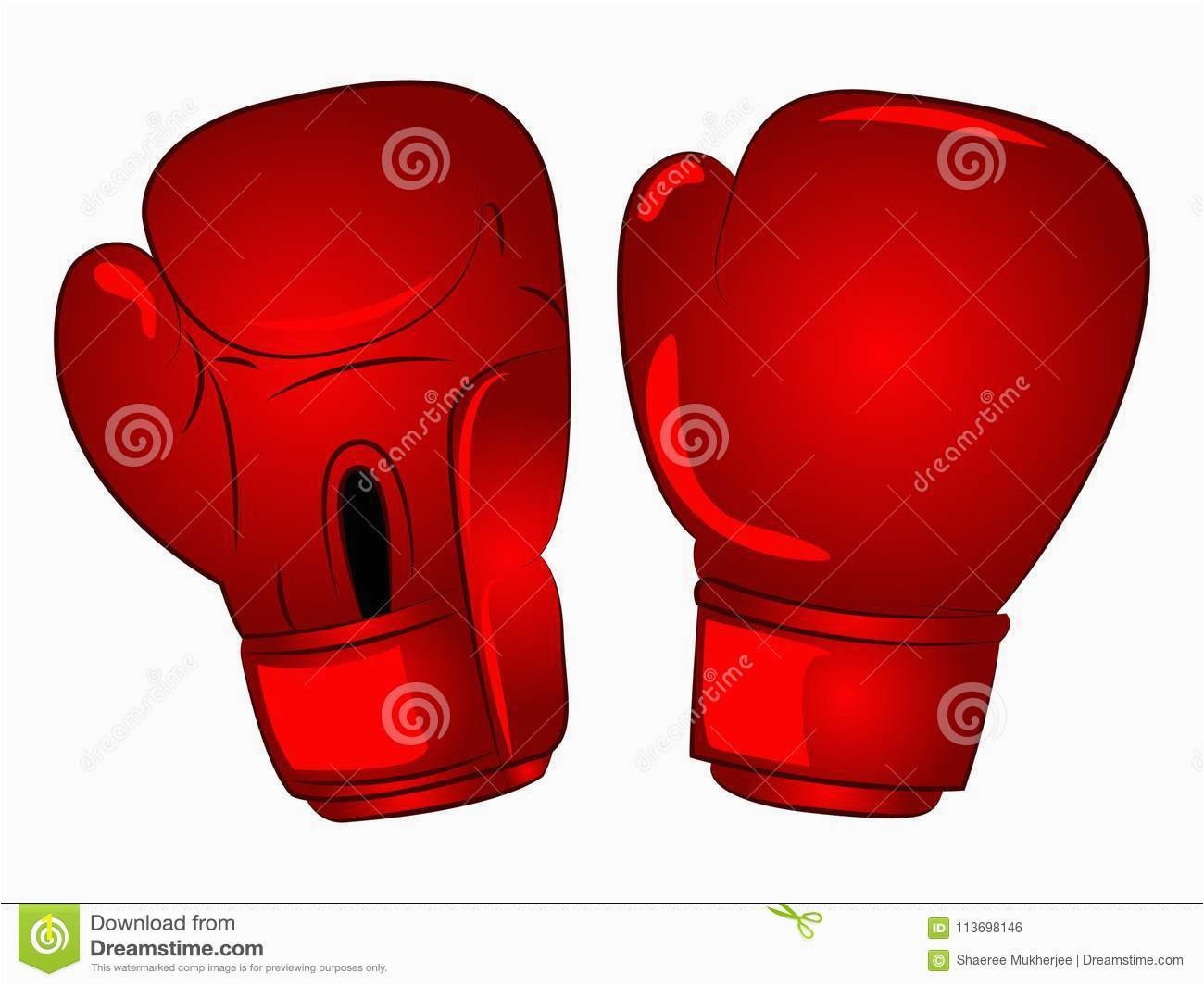 Vector Boxing Gloves Cartoon