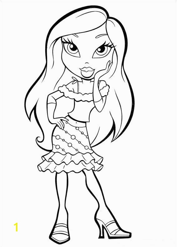 bratz printable coloring pages