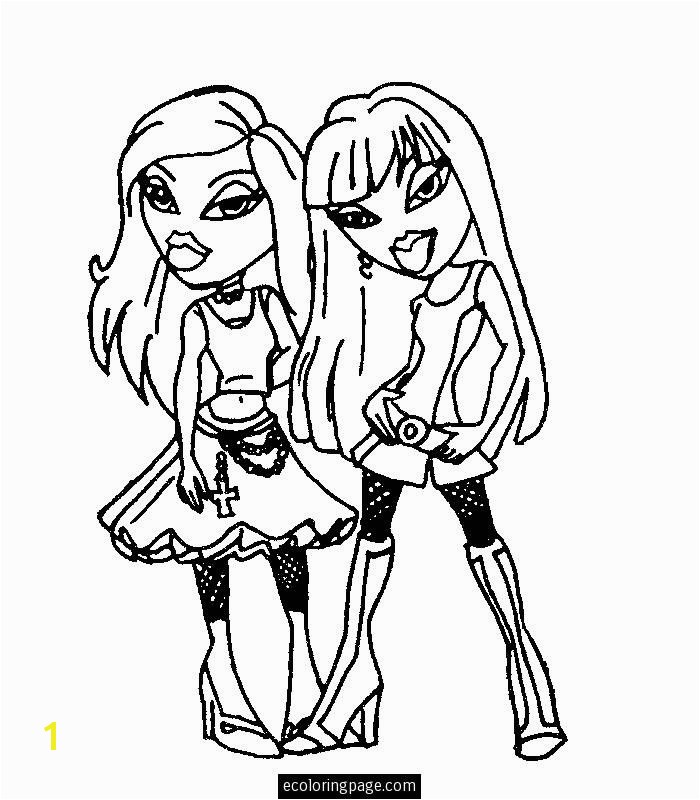 Cheerleading Coloring Sheets 318 Best Bratz Color Pages Pinterest