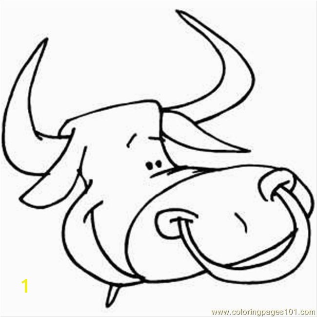 Bull Head Coloring Page