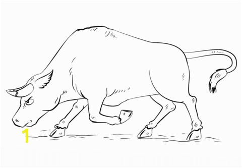 Cartoon Bull coloring page