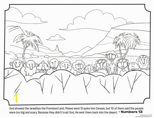 Twelve Spies Coloring Page 56 Best Entering and Conquering the Promised Land