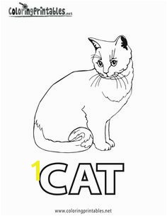 Spell Cat Coloring page printable