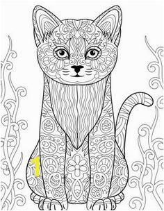 Cat Stress Relieving Designs & Patterns Adult Coloring Book Page 14