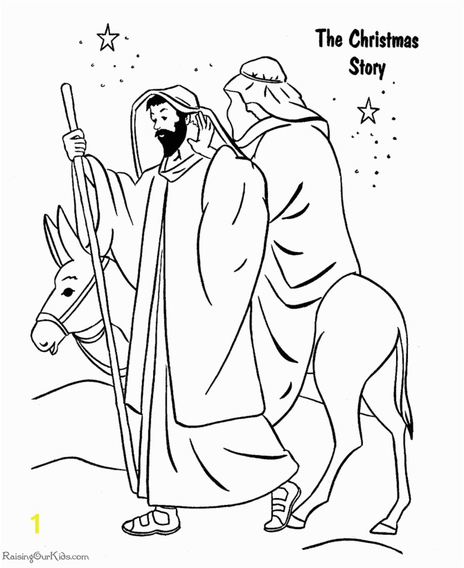 Christian coloring pages The Christmas Story Printable