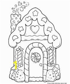 Candy Coloring Pages for Gingerbread House Free Printable House Coloring Pages for Kids Coloring