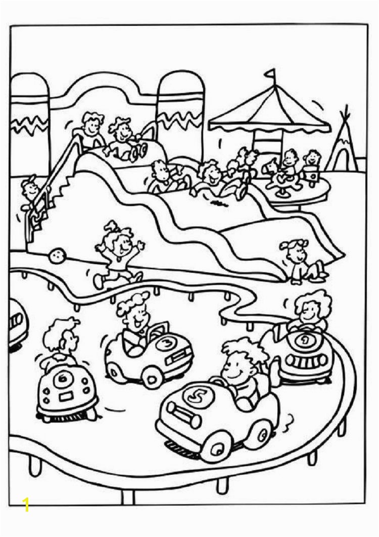 Amusement Park Carnival Coloring Pages