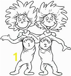 Thing 1 And Thing 2 Coloring Page