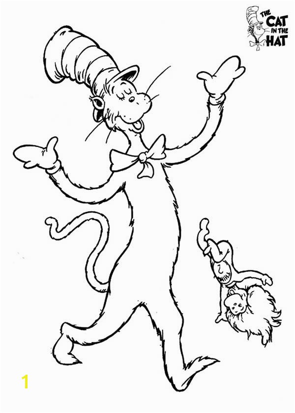 600x840 Cat In The Hat Coloring Pages Preschool For Funny Draw Printable